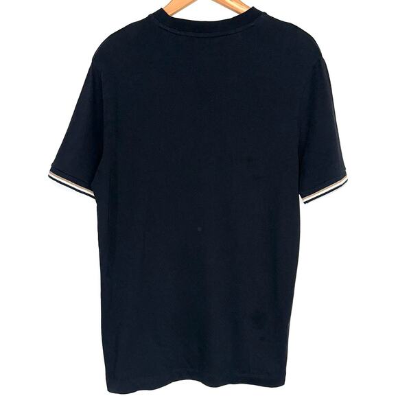 BOSS Hugo Boss Black Thompson 04 Short Sleeve Stripe Trim Cotton T-Shirt Size L - Picture 13 of 16